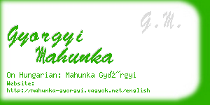 gyorgyi mahunka business card